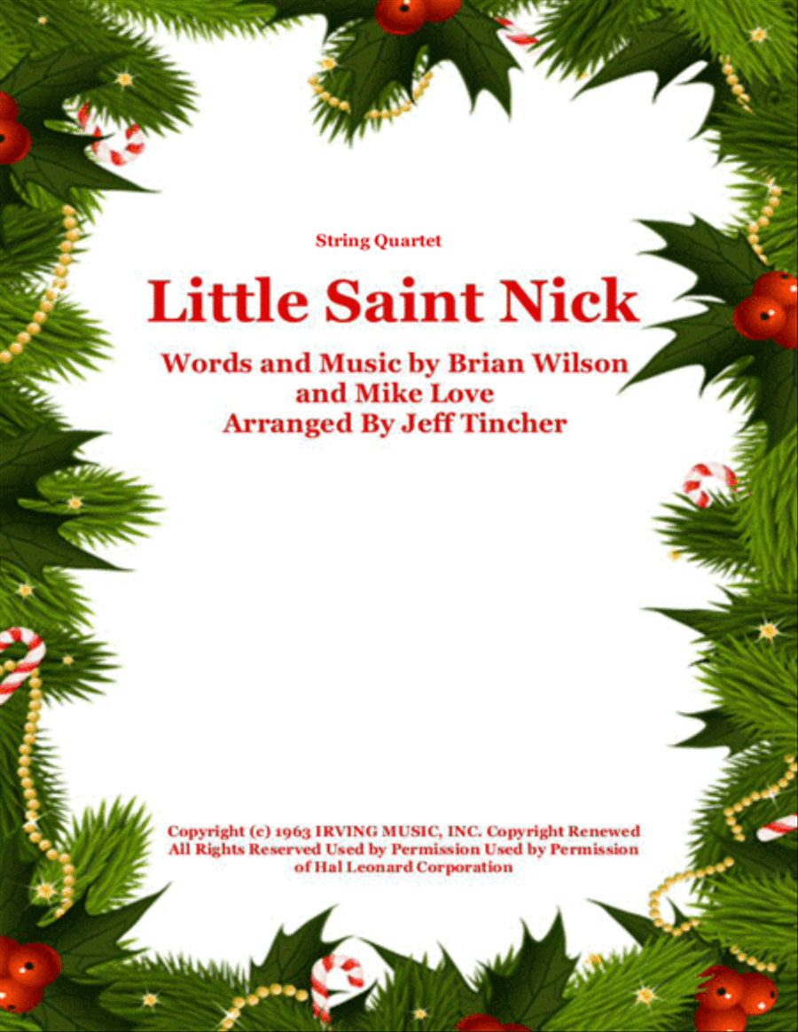 Little Saint Nick String Quartet scores gallery preview page 1