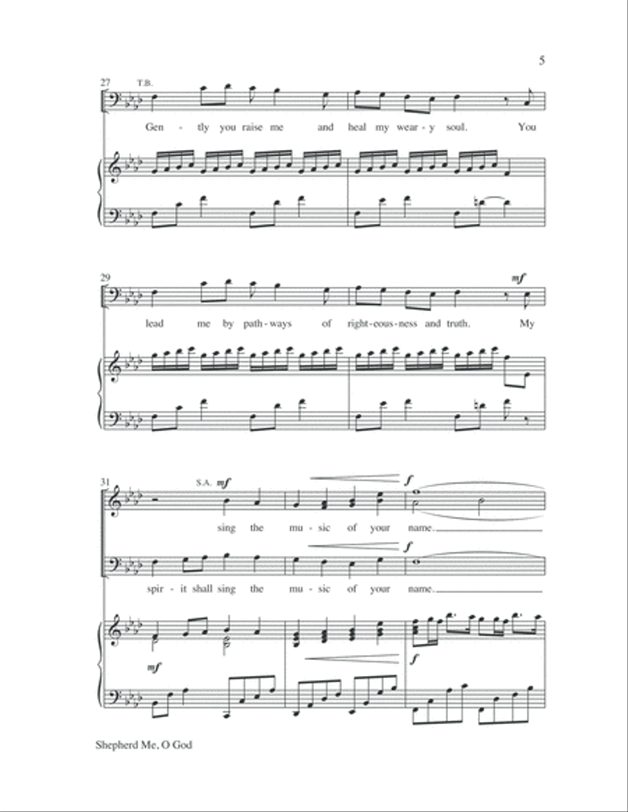 Shepherd Me, O God 4-Part scores gallery preview page 6
