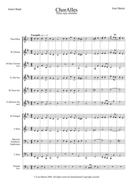 ChorAlles - Easy Chorales for Junior or Beginning Band (grade 1) image number null