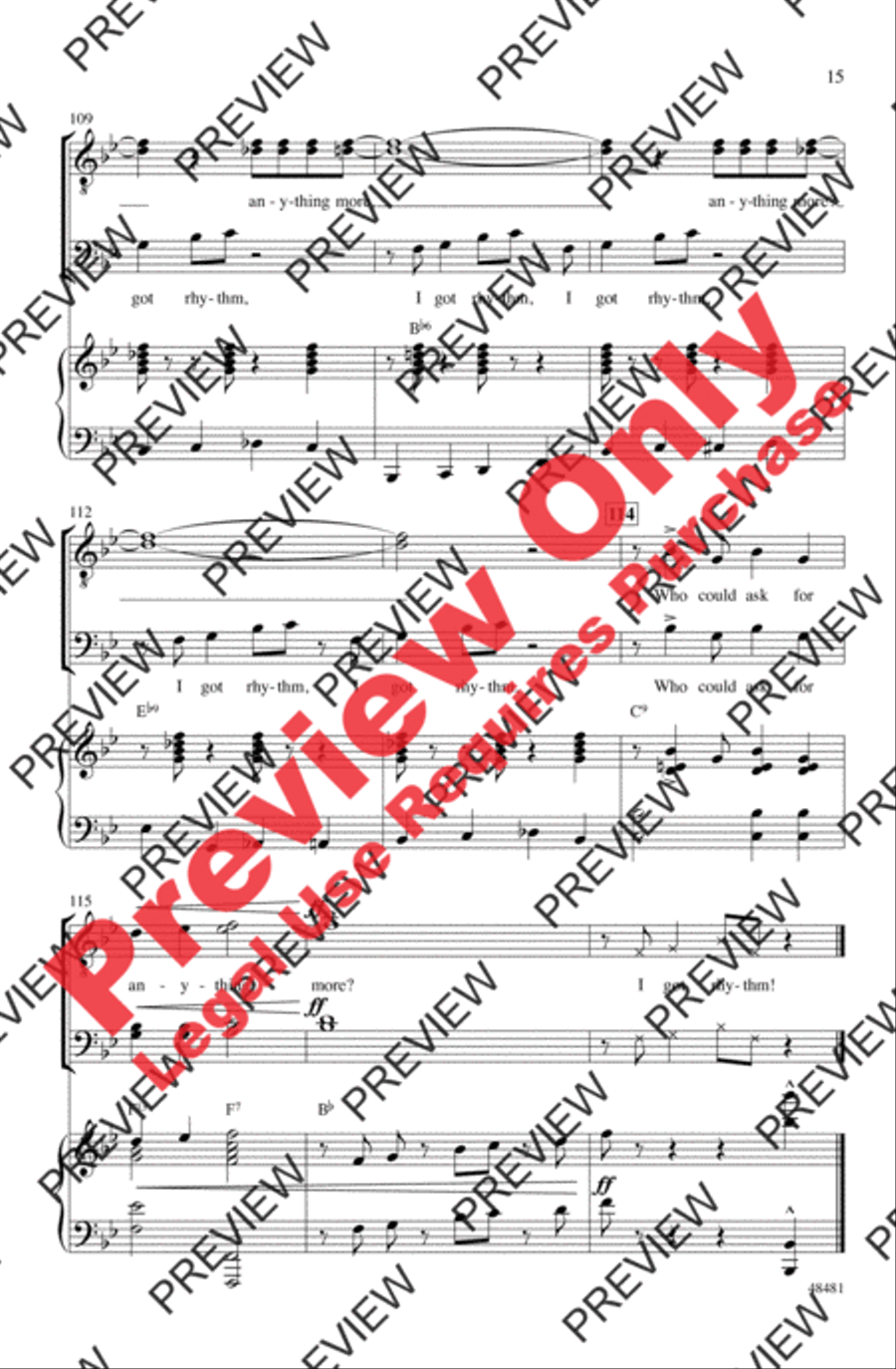 I Got Rhythm I Got Rhythm Men's Choir scores gallery preview page 14