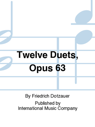 Book cover for Twelve Duets, Opus 63