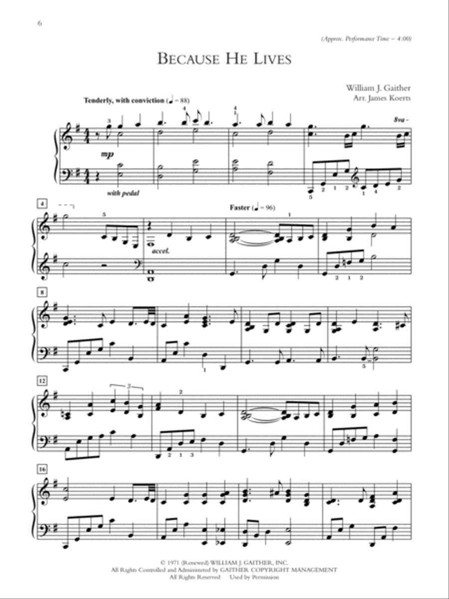 Wondrous Easter Piano Solo scores gallery preview page 4