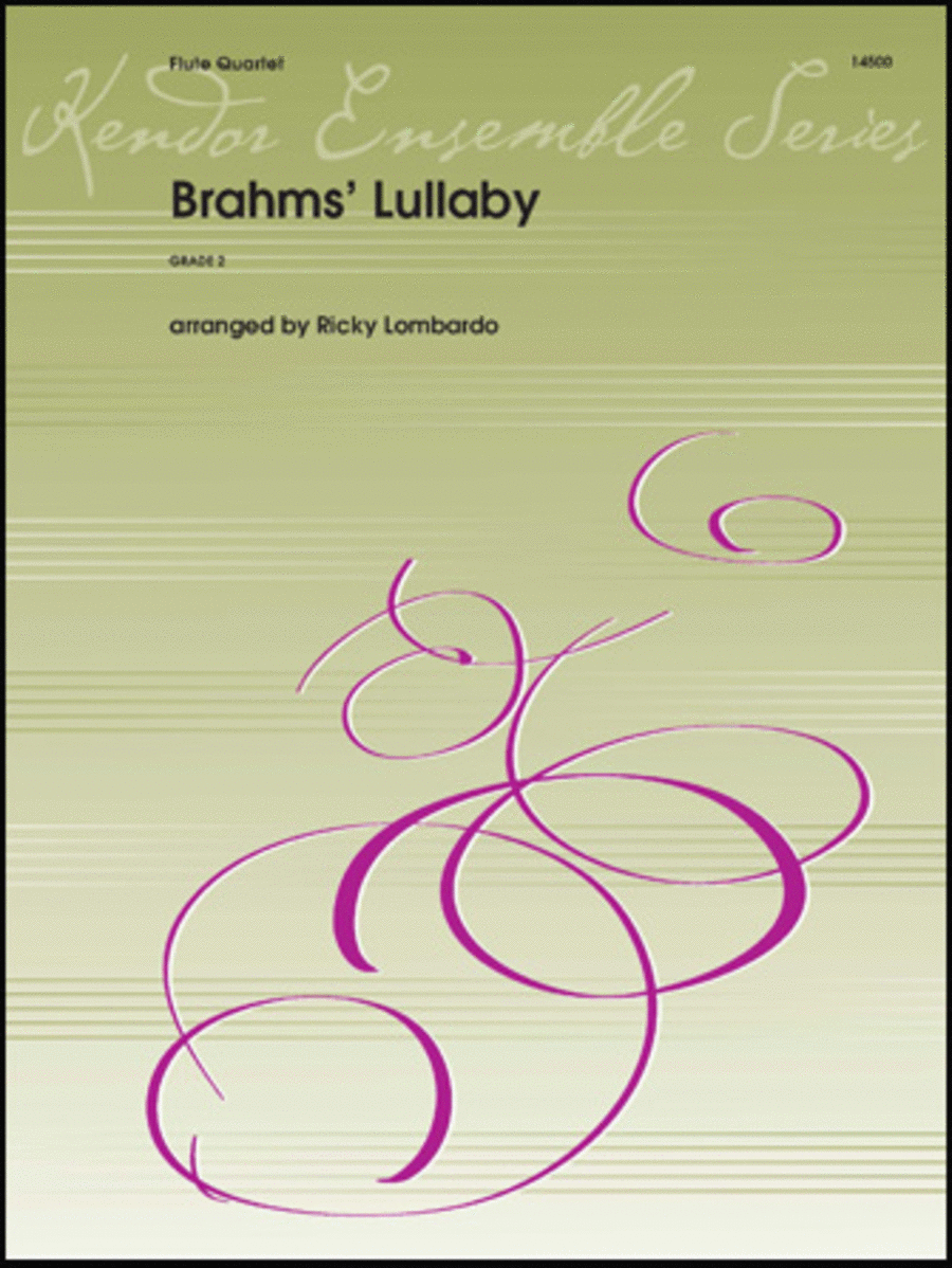 Brahms' Lullaby Brahms' Lullaby Flute Quartet scores gallery preview page 1