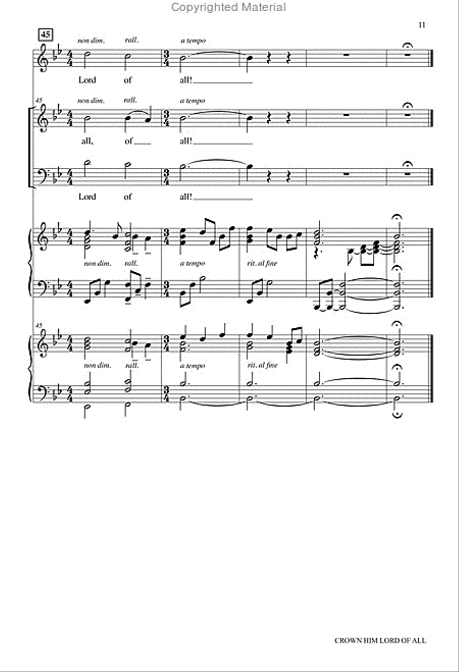 Crown Him Lord of All 4-Part scores gallery preview page 12