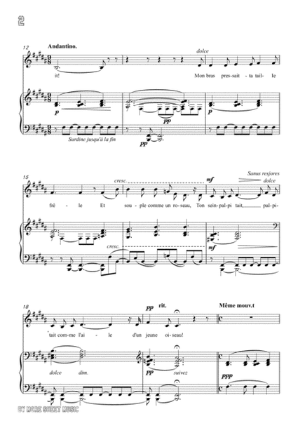 Lalo-Souvenir in B Major,for Voice and Piano image number null
