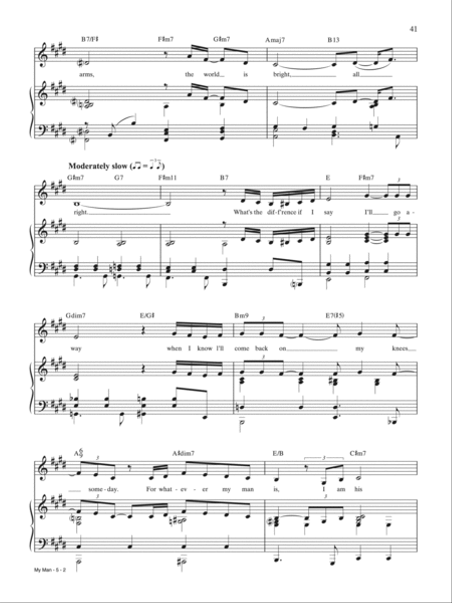 My Man My Man Piano, Vocal, Guitar scores gallery preview page 2