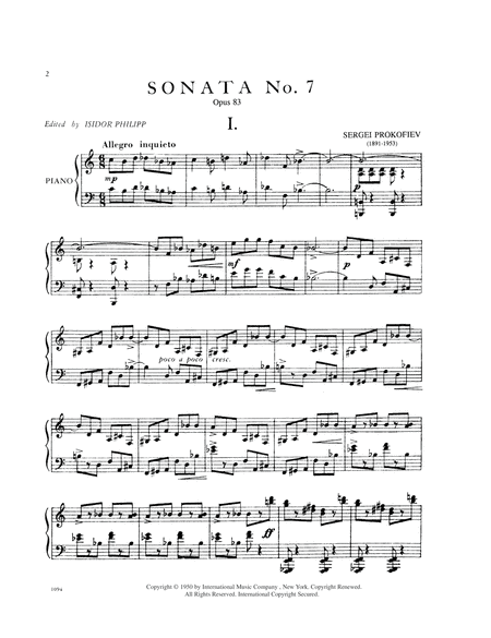 Sonata No.7 in B flat major, Op. 83