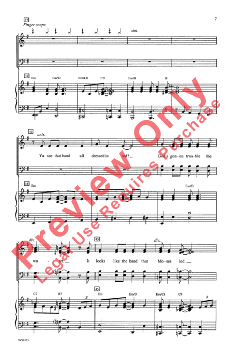 Wade in the Water 4-Part scores gallery preview page 6