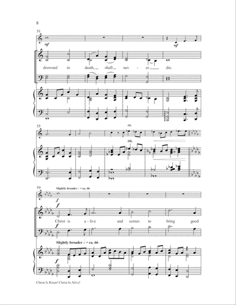Christ Is Risen! Christ Is Alive! Choir scores gallery preview page 8