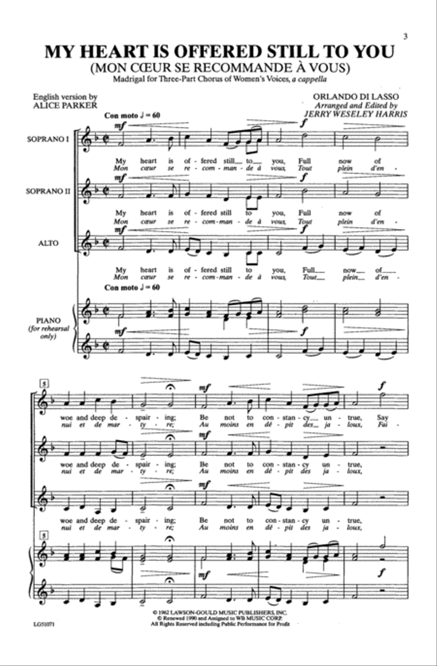 My Heart Is Offered Still to You Women's Choir scores gallery preview page 8