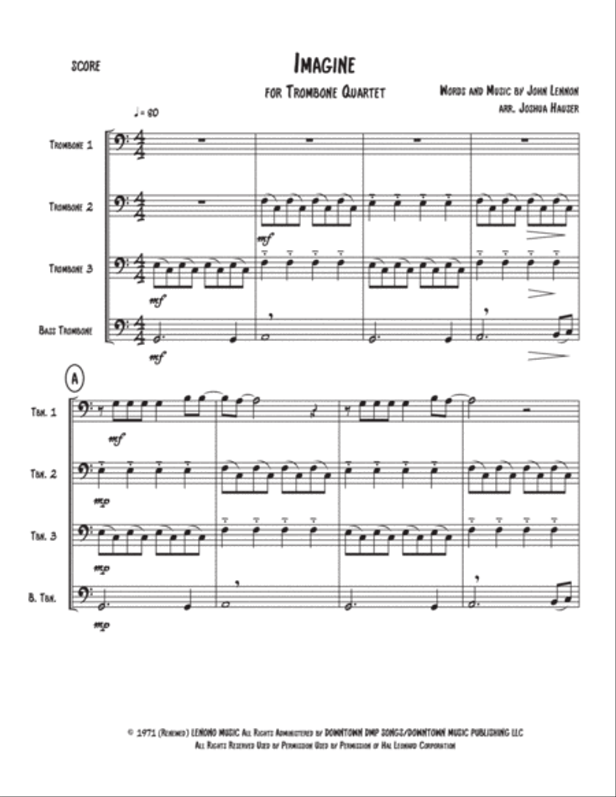 Imagine Imagine Brass Quartet scores gallery preview page 2