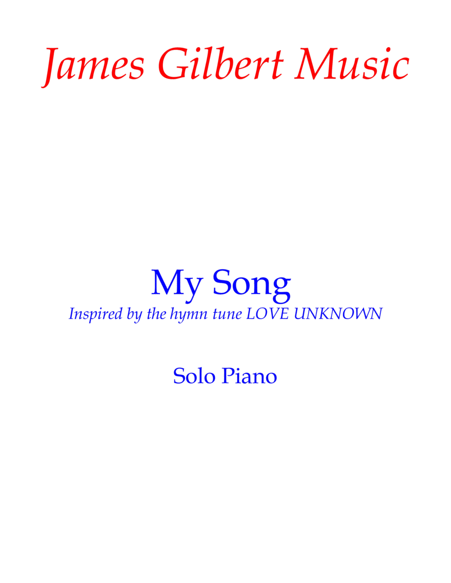 My Song Is Love Unknown Piano Solo scores gallery preview page 1