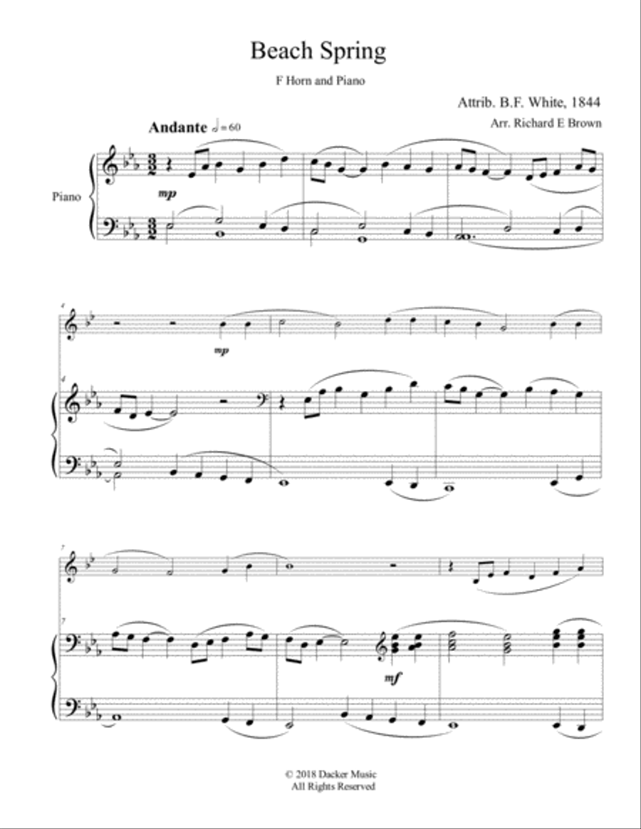 Beach Spring Horn scores gallery preview page 3