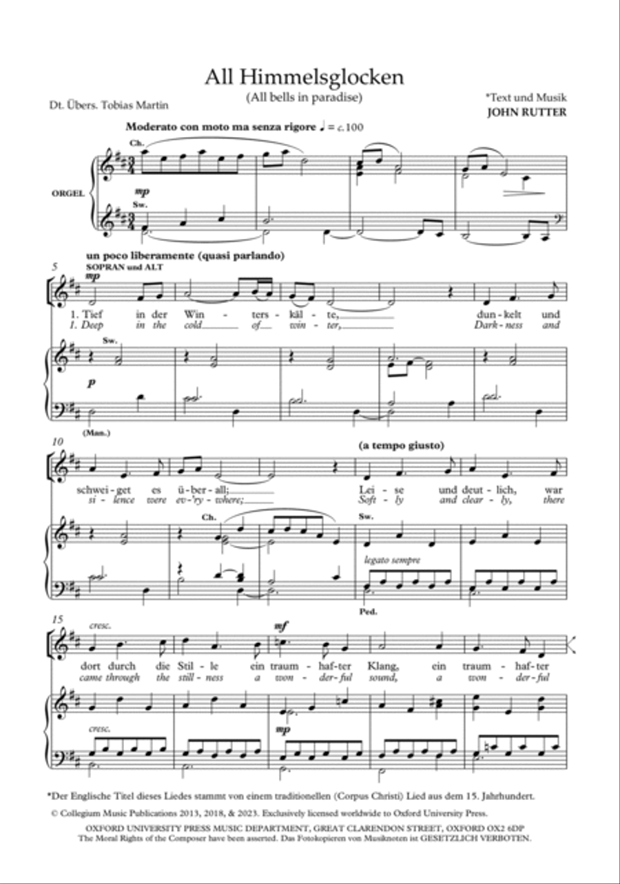 All Himmelsglocken (All bells in paradise) 4-Part scores gallery preview page 2