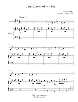 Book cover for Jesus, Lover of My Soul (Violin-Piano)