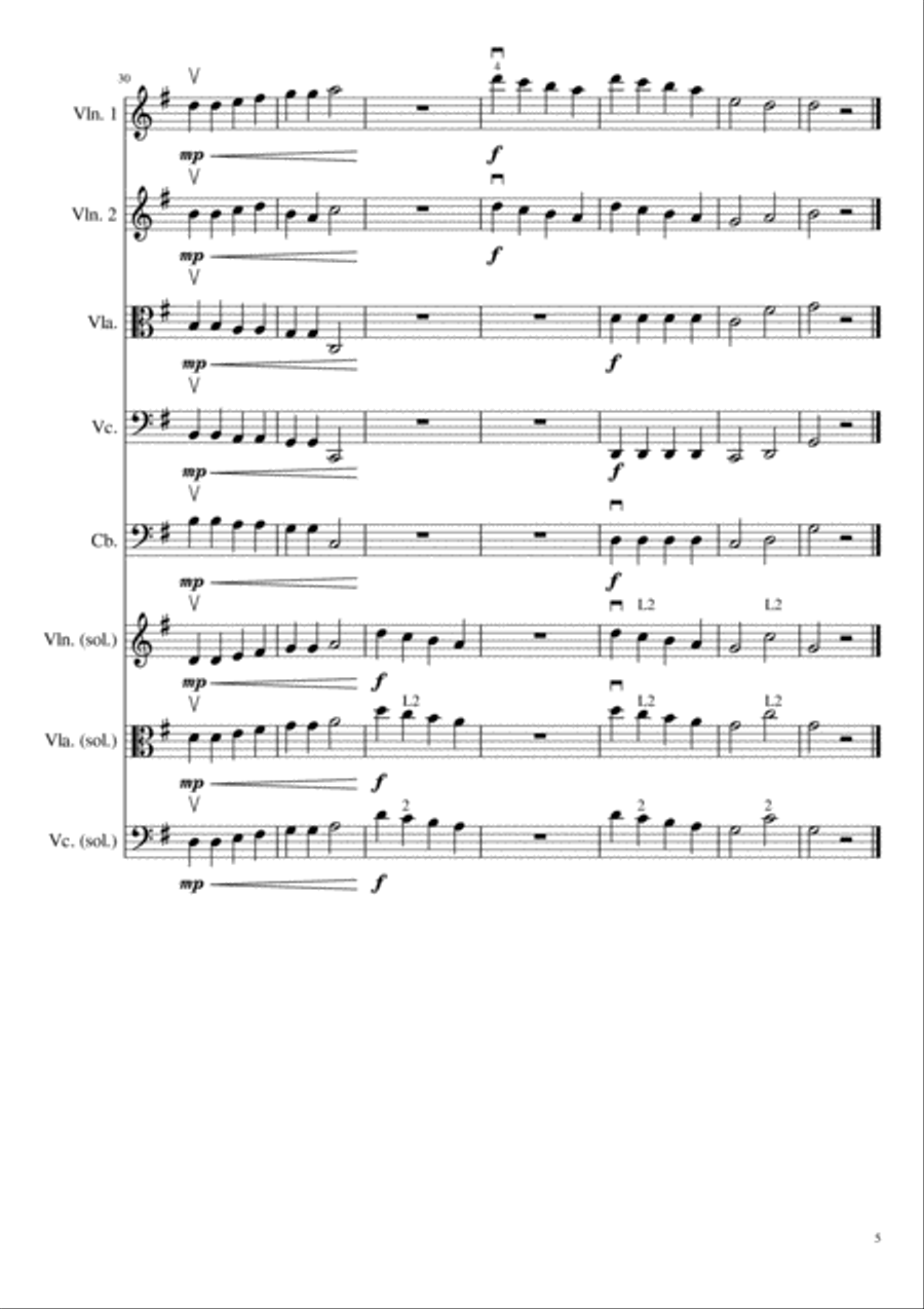 Good King Wenceslas - for Beginners and Junior String Ensemble Cello scores gallery preview page 5