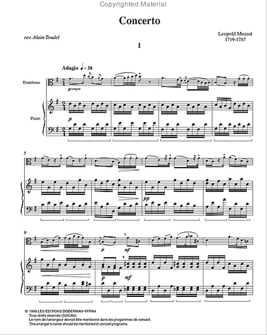 Concerto for trombone (pno red) Piano scores gallery preview page 2