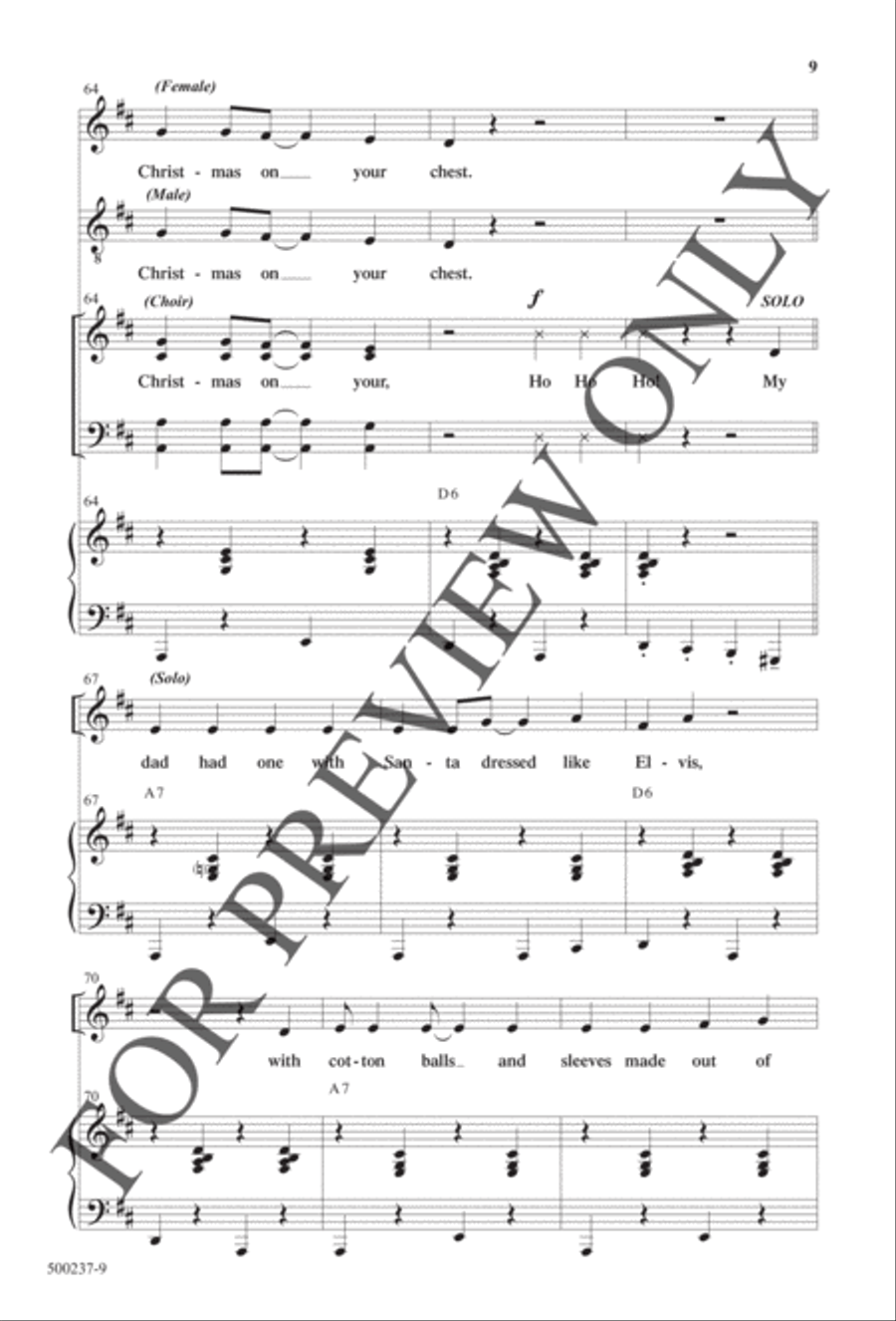 The Ugly Christmas Sweater Song - Anthem 4-Part scores gallery preview page 9