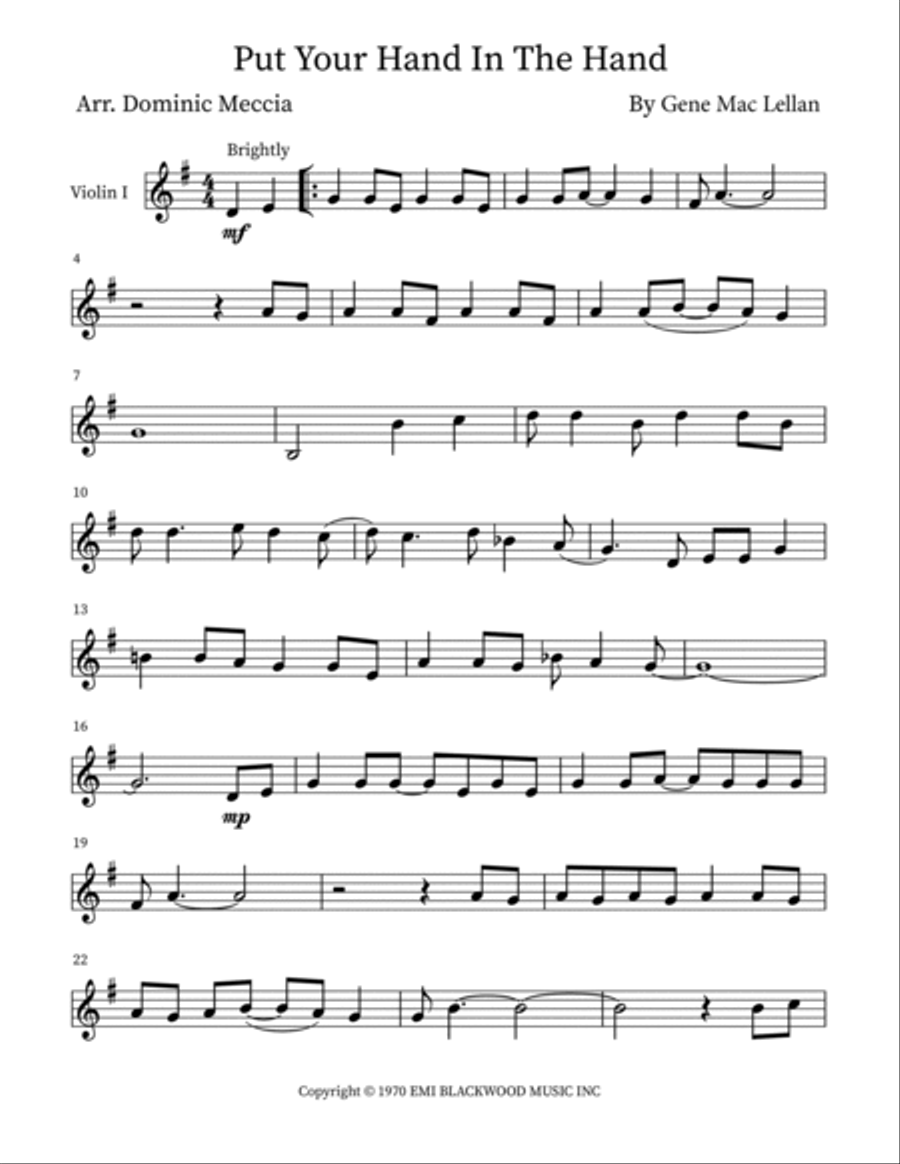 Put Your Hand In The Hand String Quartet scores gallery preview page 5