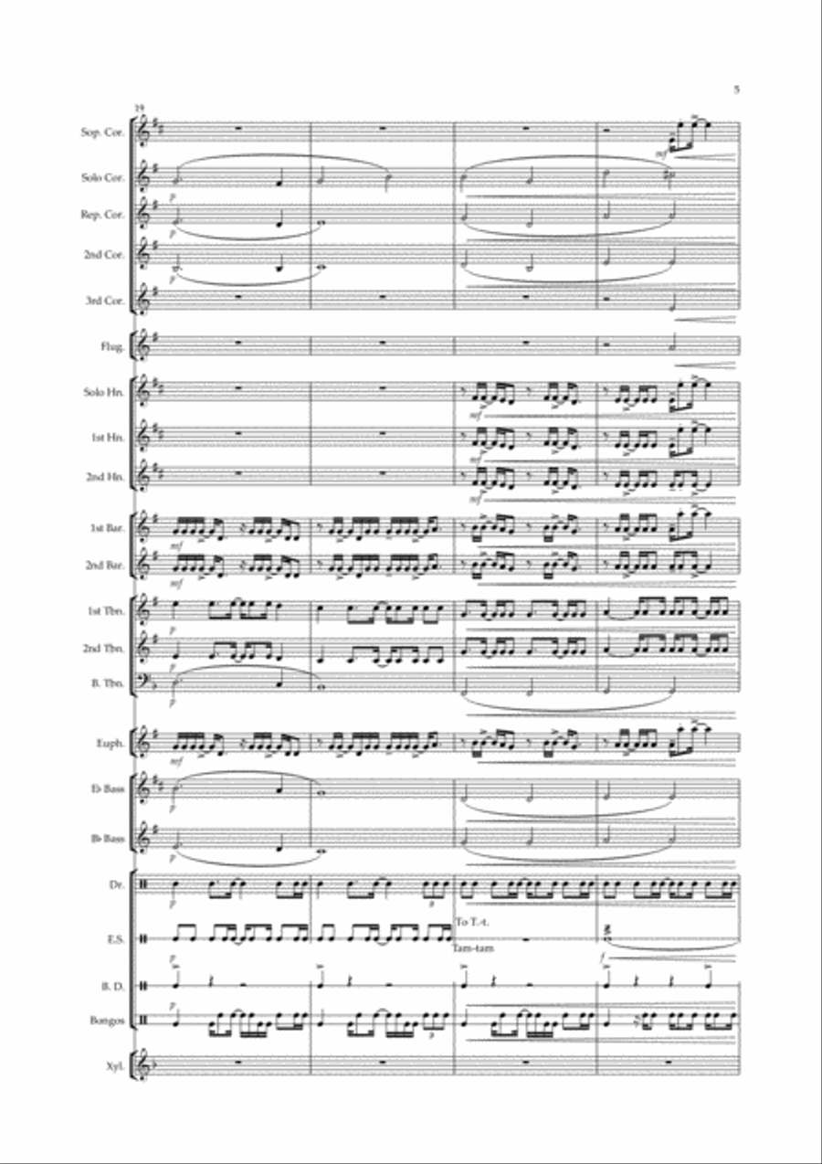 Baba Yetu Brass Ensemble scores gallery preview page 5