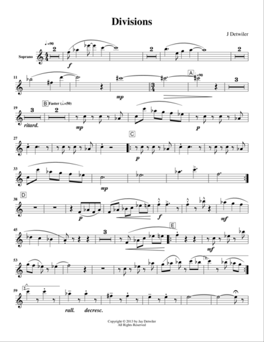 Divisions Divisions Woodwind Ensemble scores gallery preview page 1