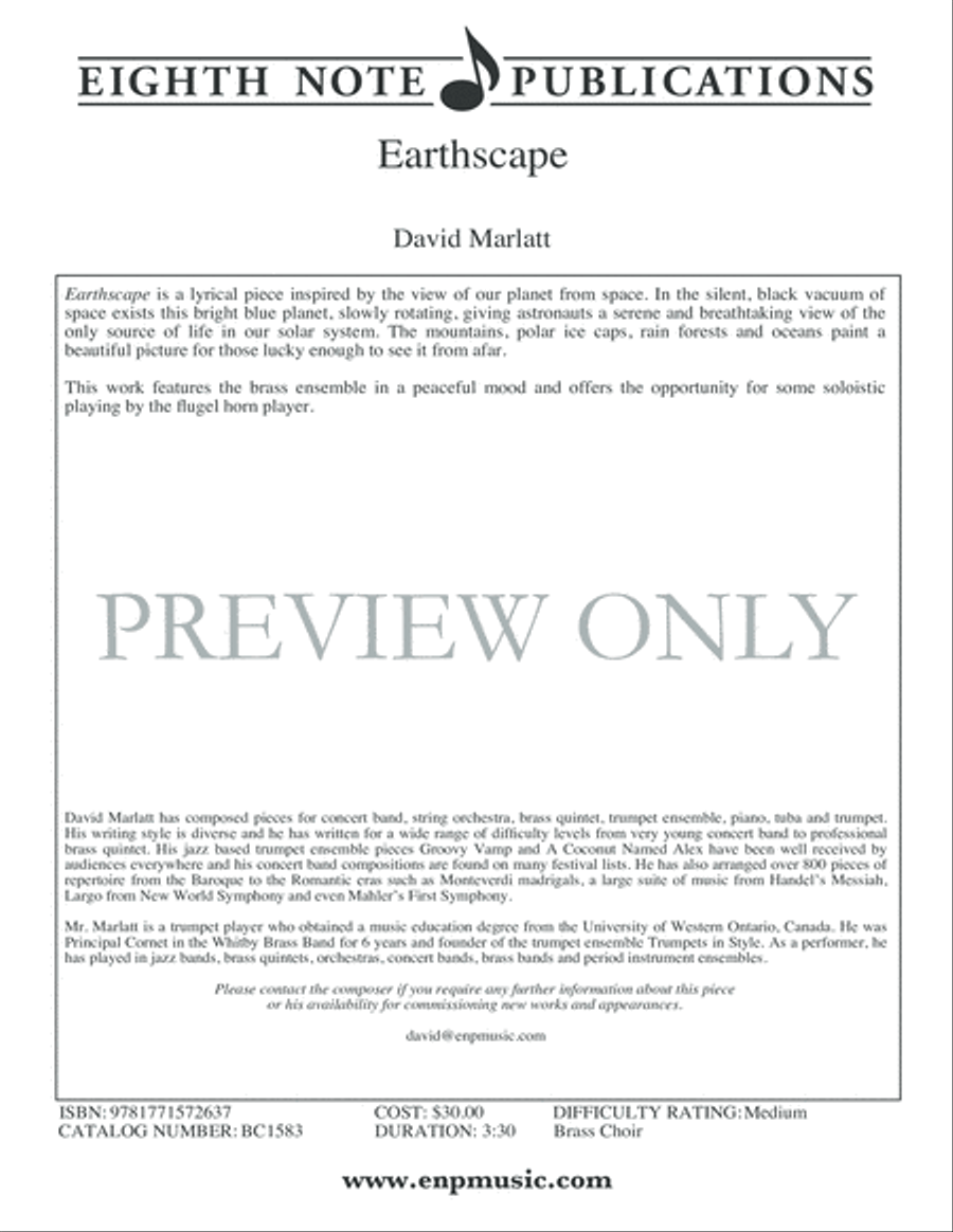 Earthscape Earthscape Small Ensemble scores gallery preview page 2