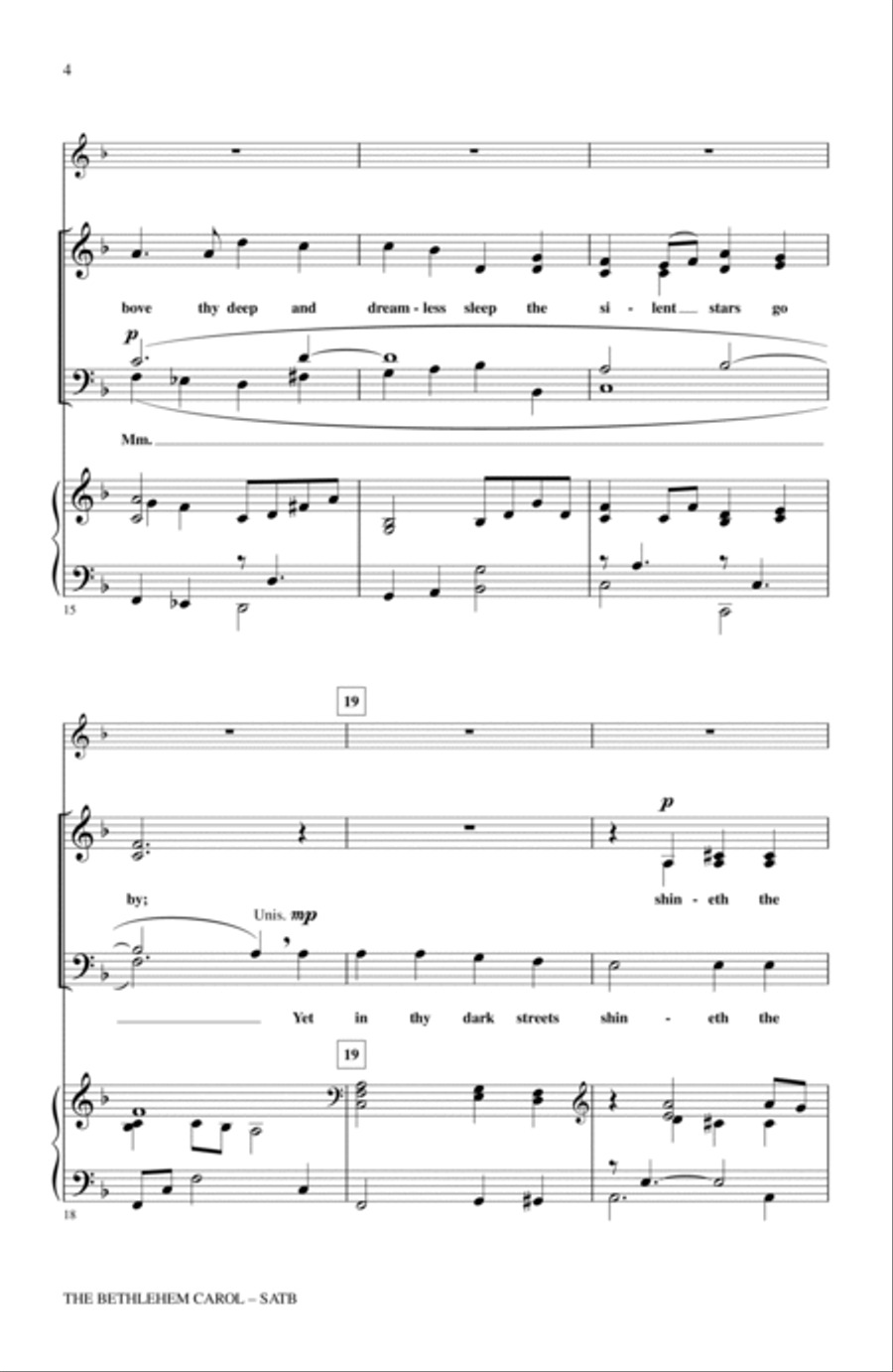 The Bethlehem Carol The Bethlehem Carol 4-Part scores gallery preview page 3