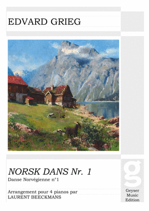 Book cover for Grieg - Norwegian Dance no.1 - 4 pianos