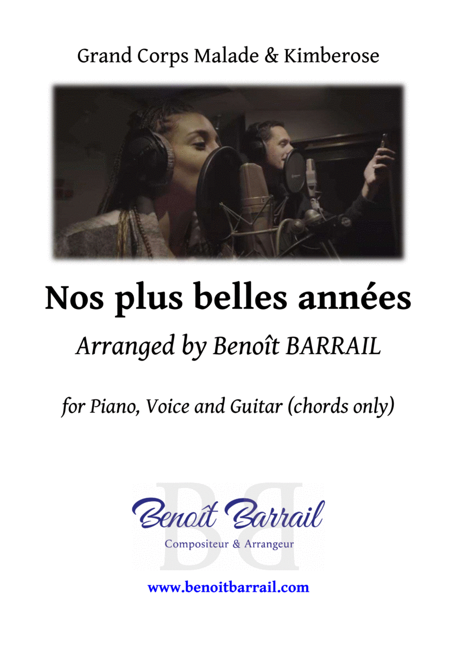 Nos Plus Belles Annees Piano, Vocal, Guitar scores gallery preview page 1
