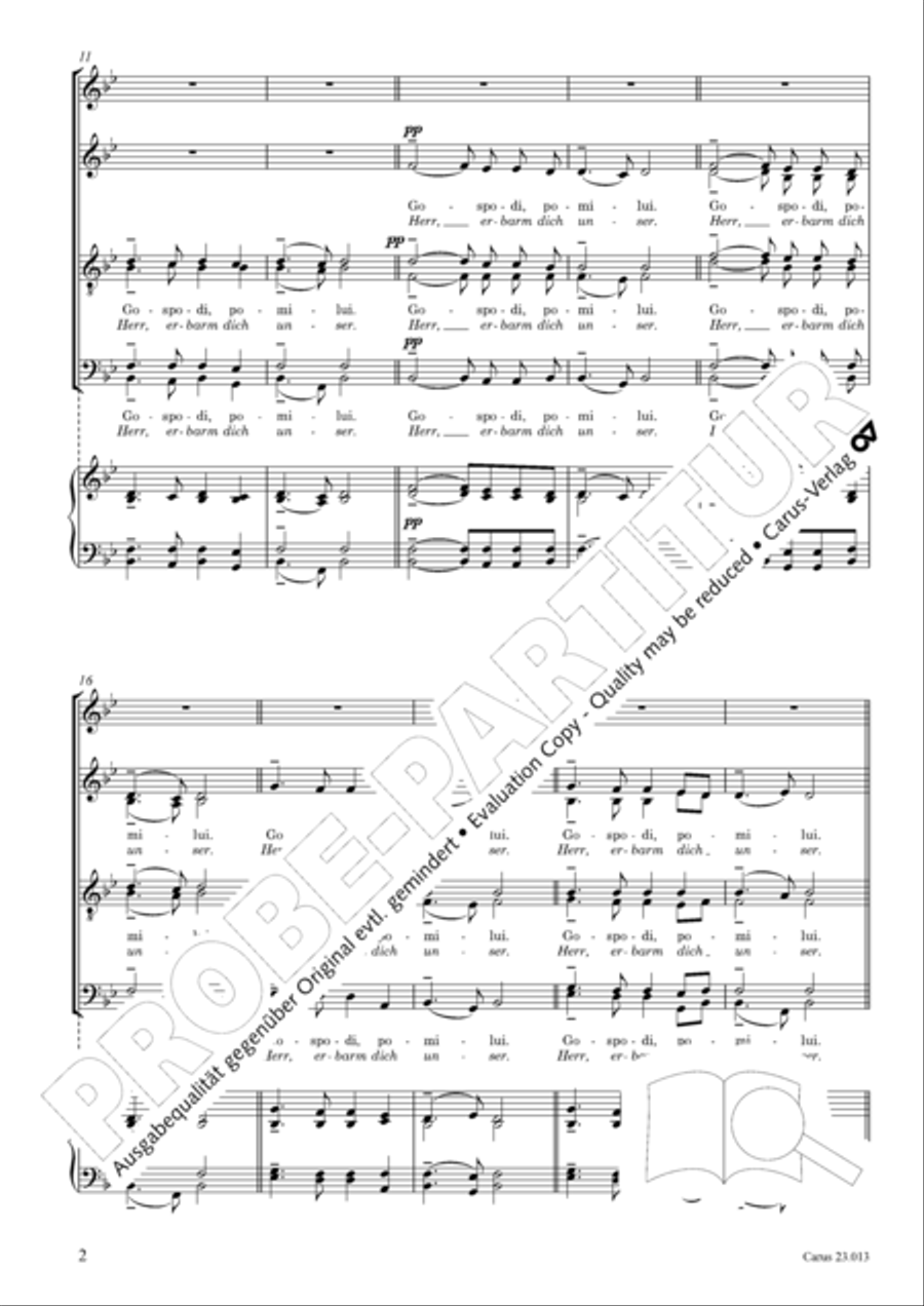 Liturgy of St. John Chrysostom op. 31 for mixed choir a cappella (Chrysostomos-Liturgie op. 31 fur Chor a cappella mit singbarem deutschem Text) A Cappella scores gallery preview page 24