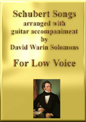 Book cover for Schubert Songs arranged for low voice and classical guitar