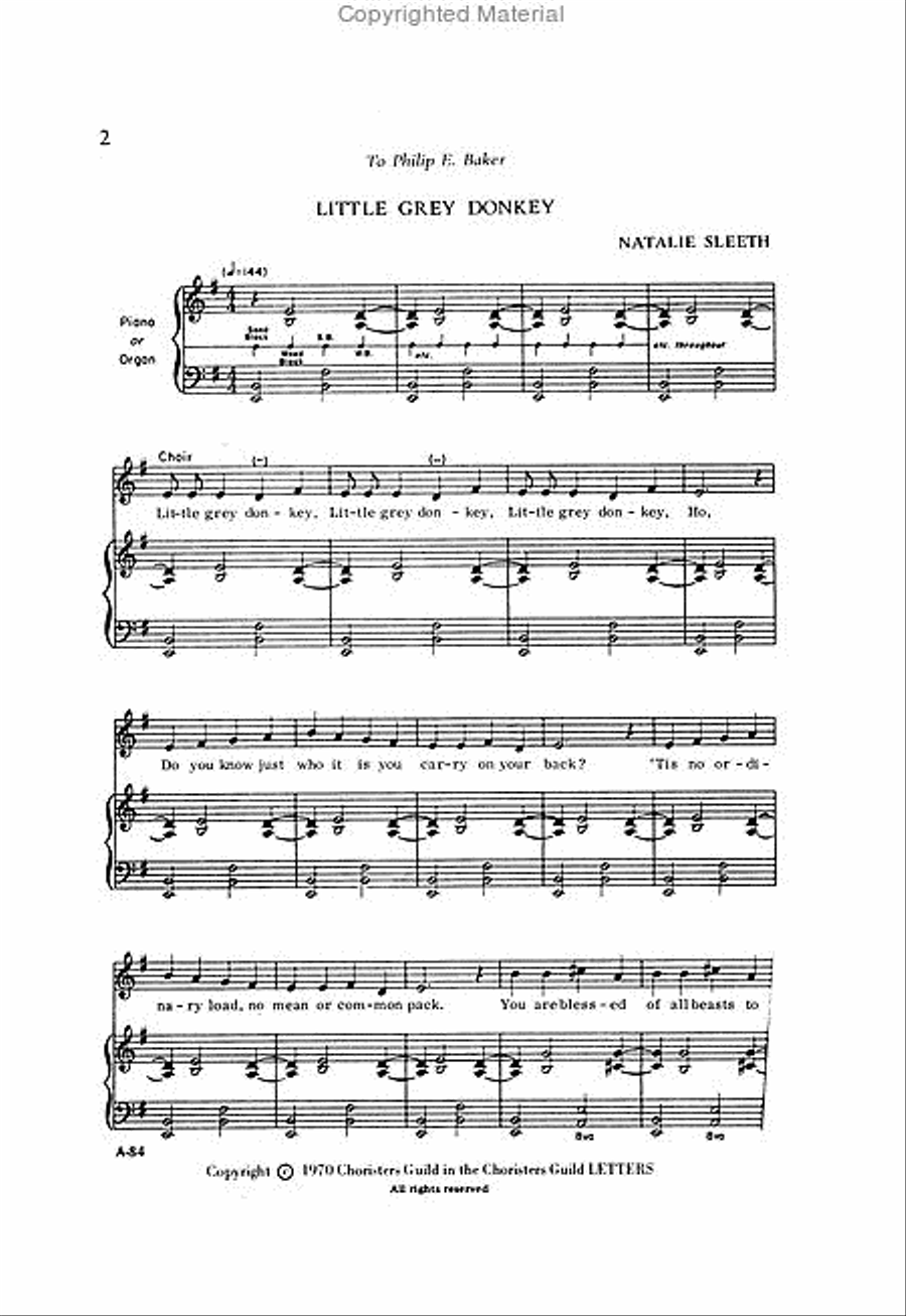 Little Grey Donkey Little Grey Donkey Unison Choir scores gallery preview page 2