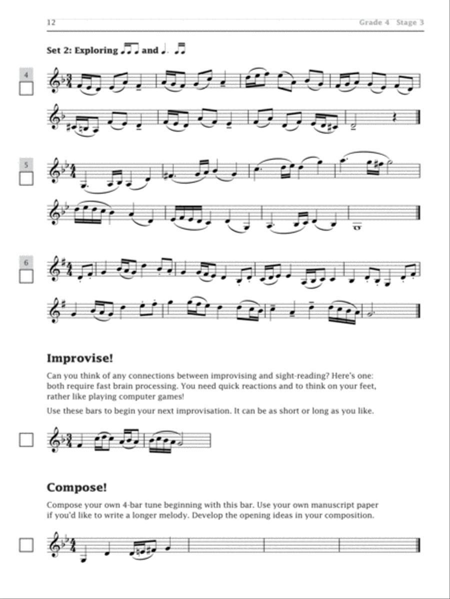 Improve Your Sight-reading! Clarinet, Grade 4-5 Clarinet scores gallery preview page 3
