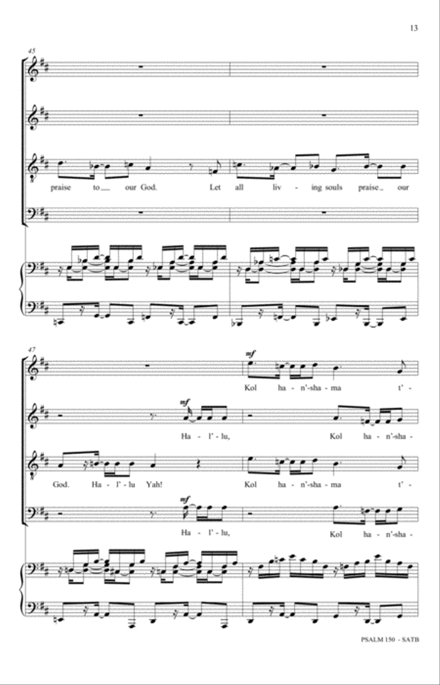 Psalm 150 (Halleluyah) Psalm 150 (Halleluyah) 4-Part scores gallery preview page 11