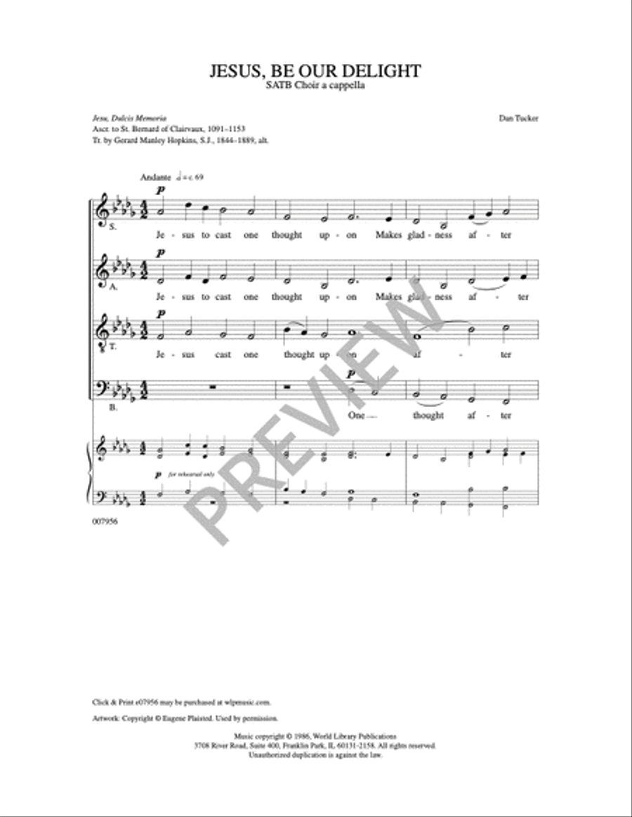 Jesus, Be Our Delight Jesus, Be Our Delight 4-Part scores gallery preview page 9