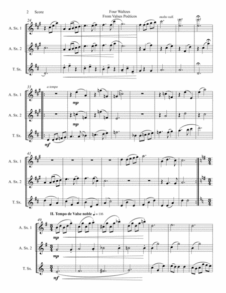 Granados - 4 Waltzes set for Saxopone Trio image number null