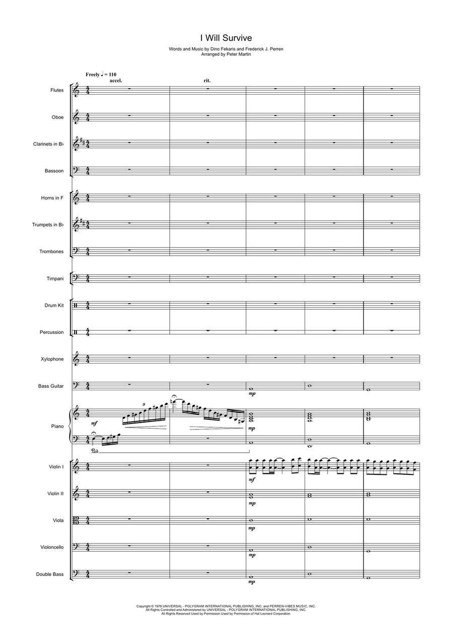 I Will Survive Full Orchestra scores gallery preview page 3