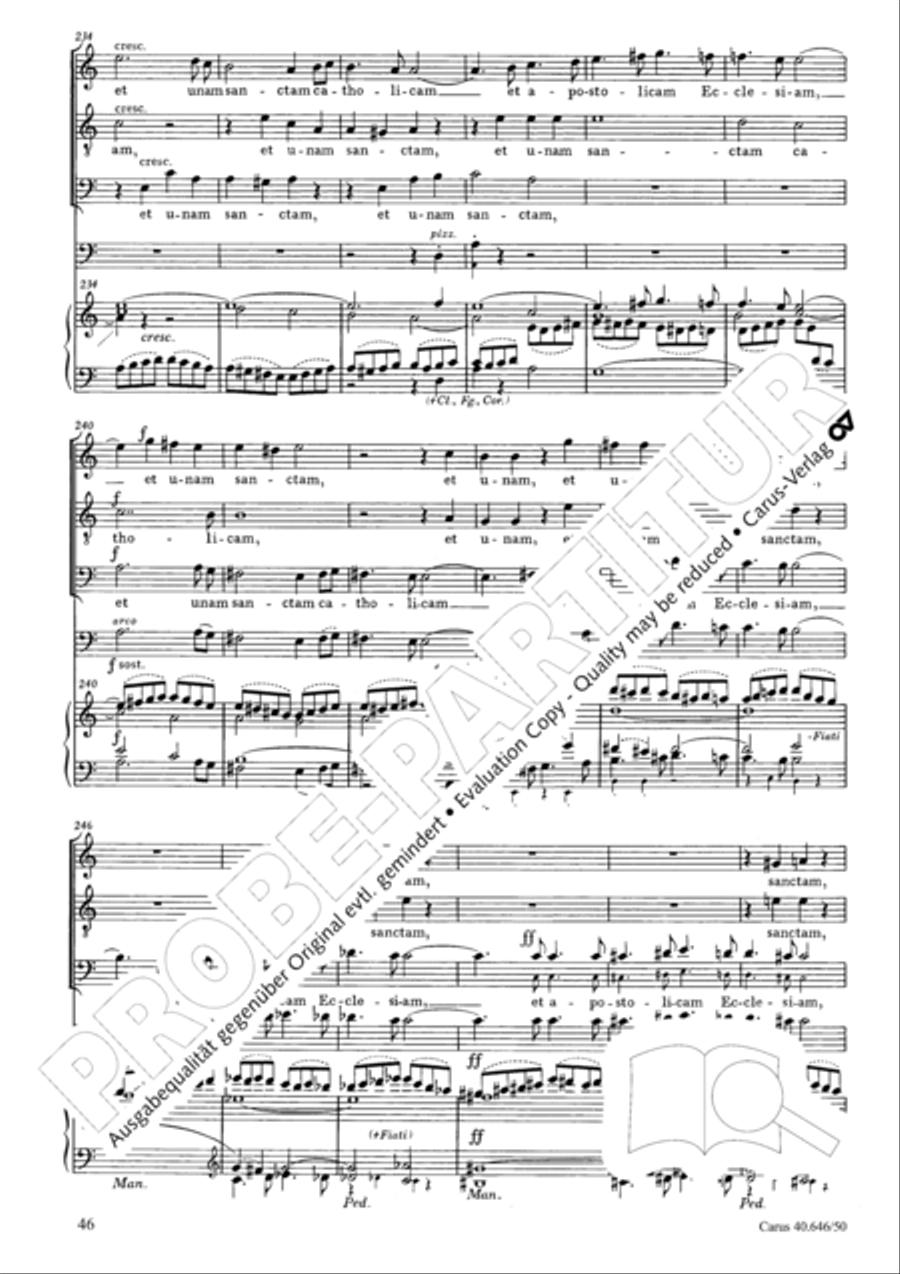 Mass in A major STB scores gallery preview page 48