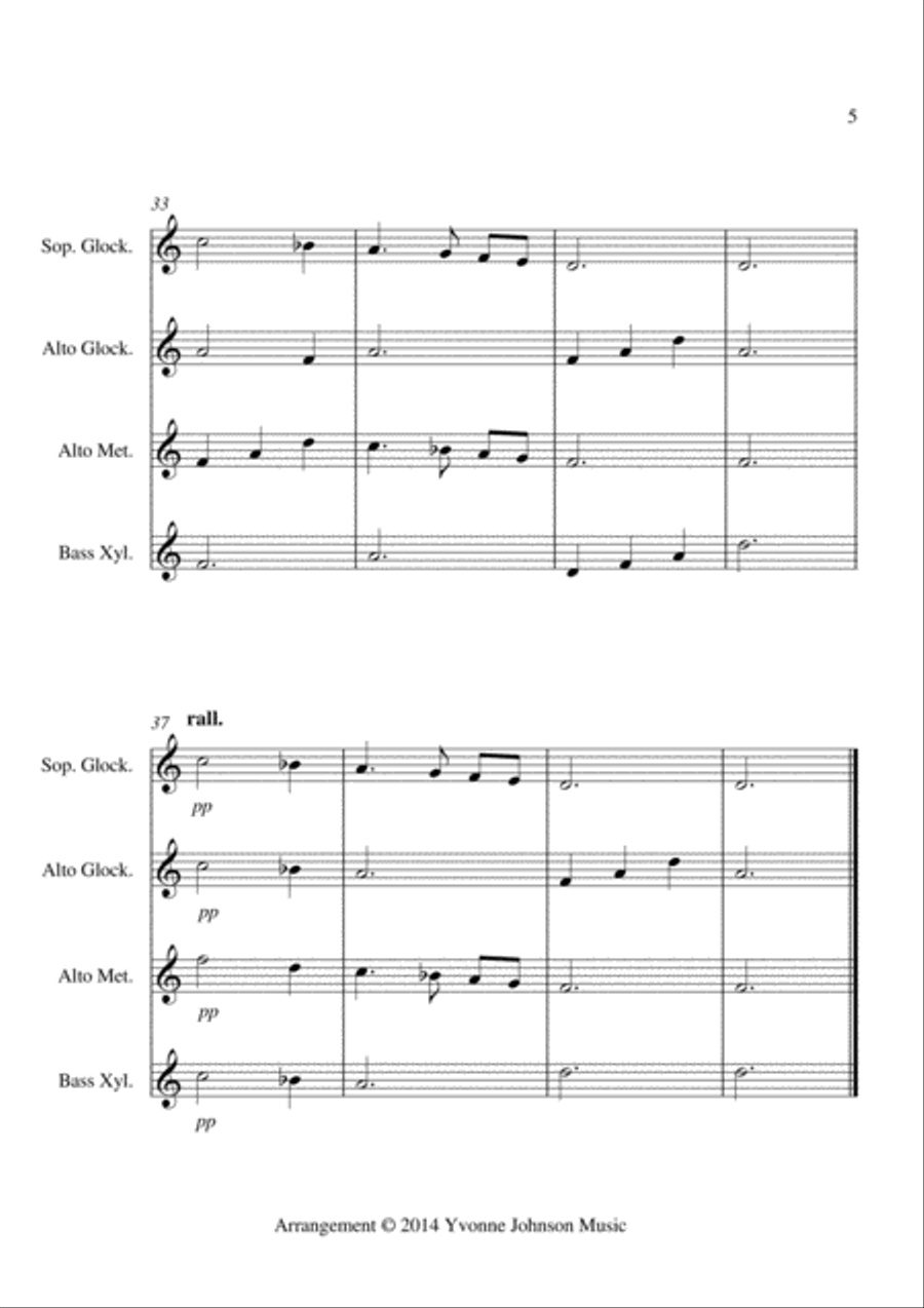 All The Pretty Little Horses - For Orff Ensemble Percussion Ensemble scores gallery preview page 5