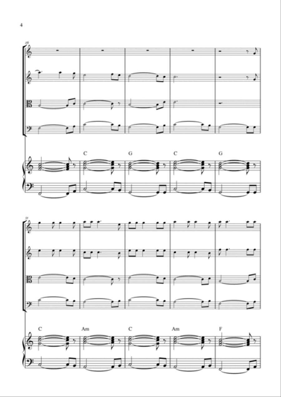 Hallelujah Hallelujah String Quartet scores gallery preview page 4