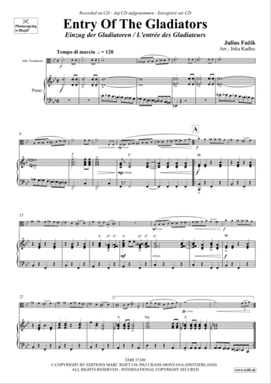 Entry Of The Gladiators Piano Accompaniment scores gallery preview page 4
