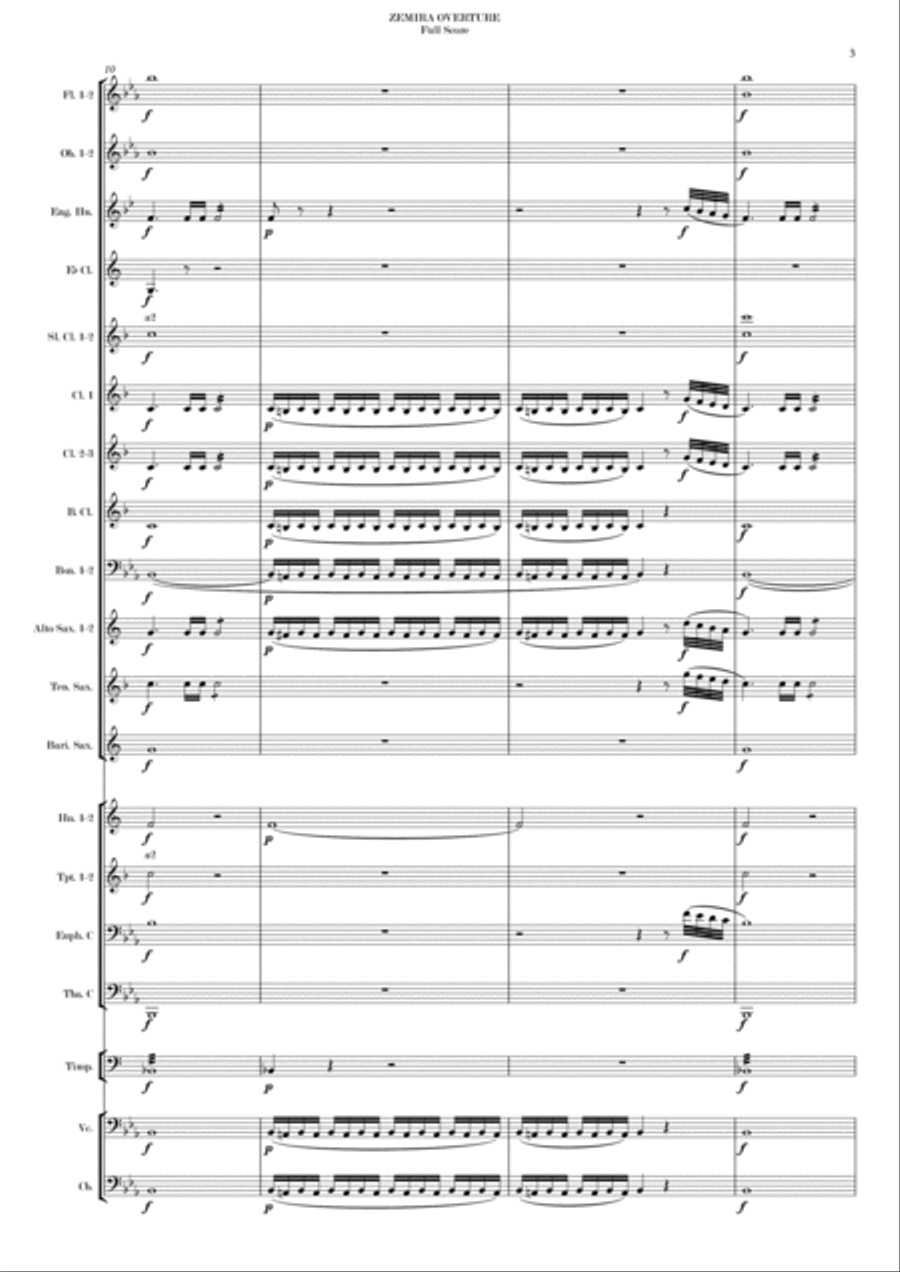 ZEMIRA OVERTURE - JOSÉ MAURÍCIO NUNES GARCIA Concert Band scores gallery preview page 5