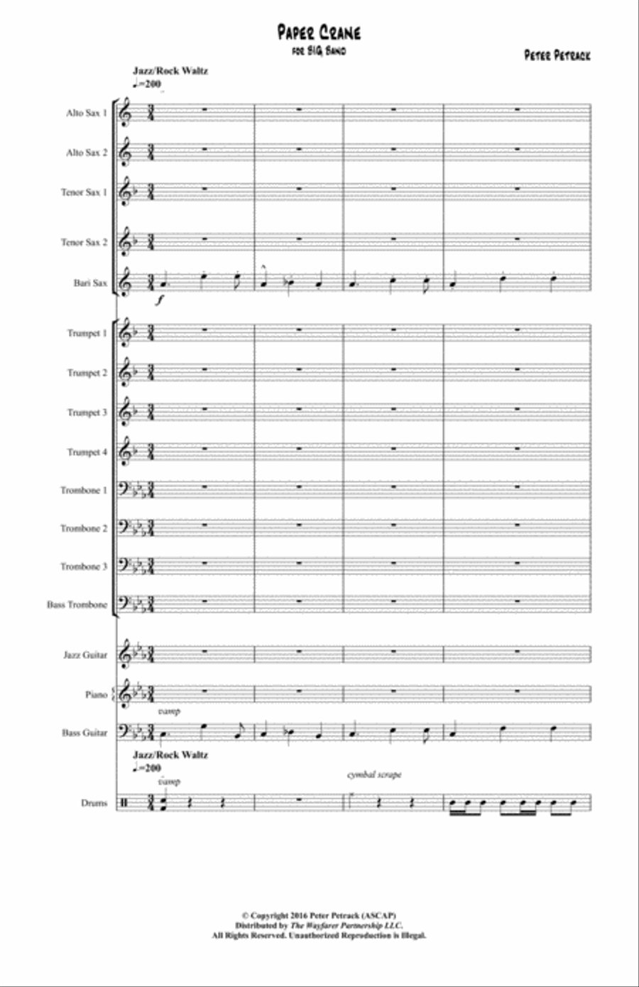 Paper Crane Jazz Ensemble scores gallery preview page 1