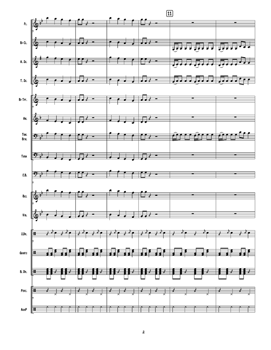 We Will Rock You Marching Band scores gallery preview page 3
