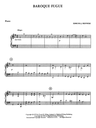 Baroque Fugue: Piano Accompaniment