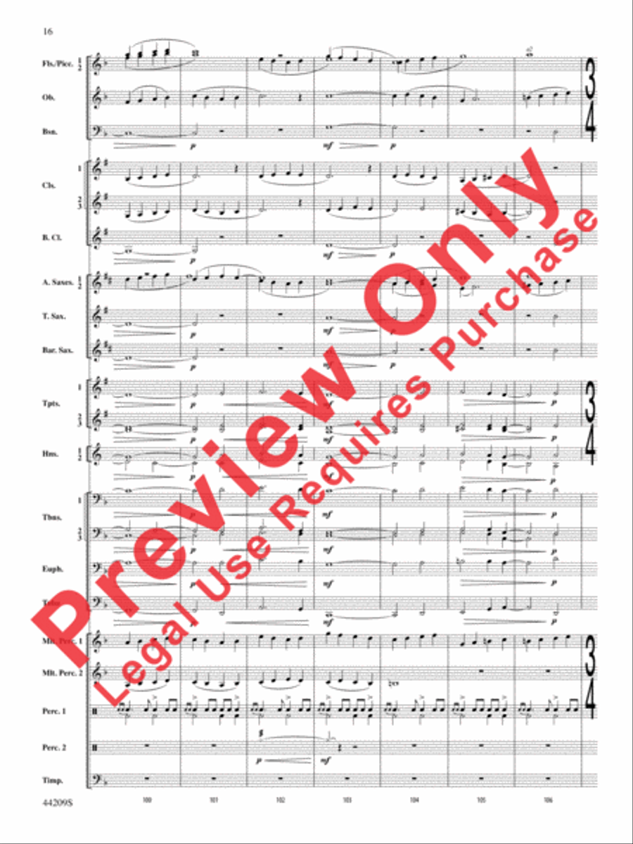 Gaudete Concert Band scores gallery preview page 17