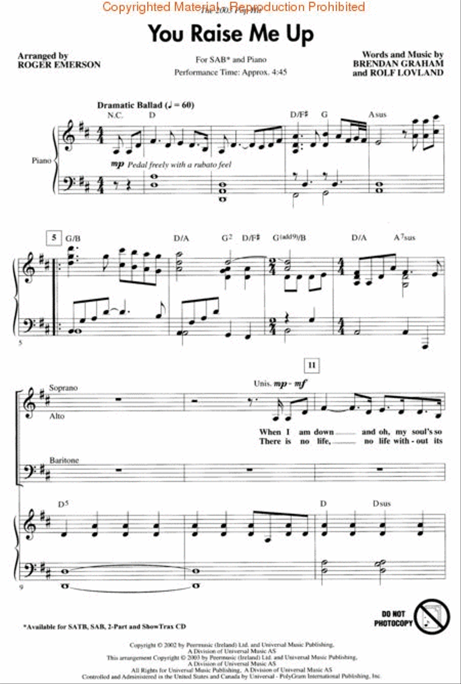 You Raise Me Up You Raise Me Up 3-Part scores gallery preview page 2
