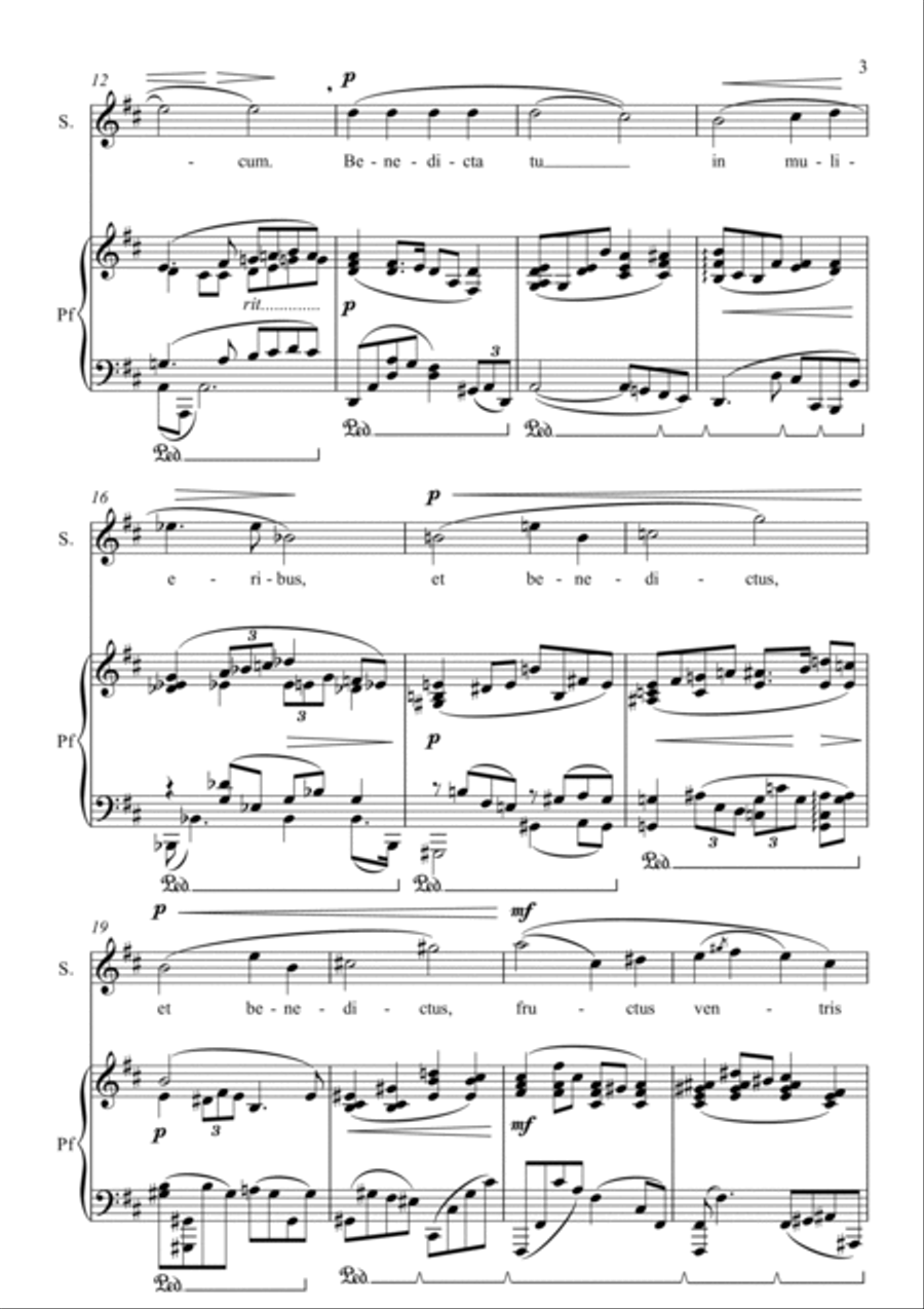 Ave Maria High Voice scores gallery preview page 3