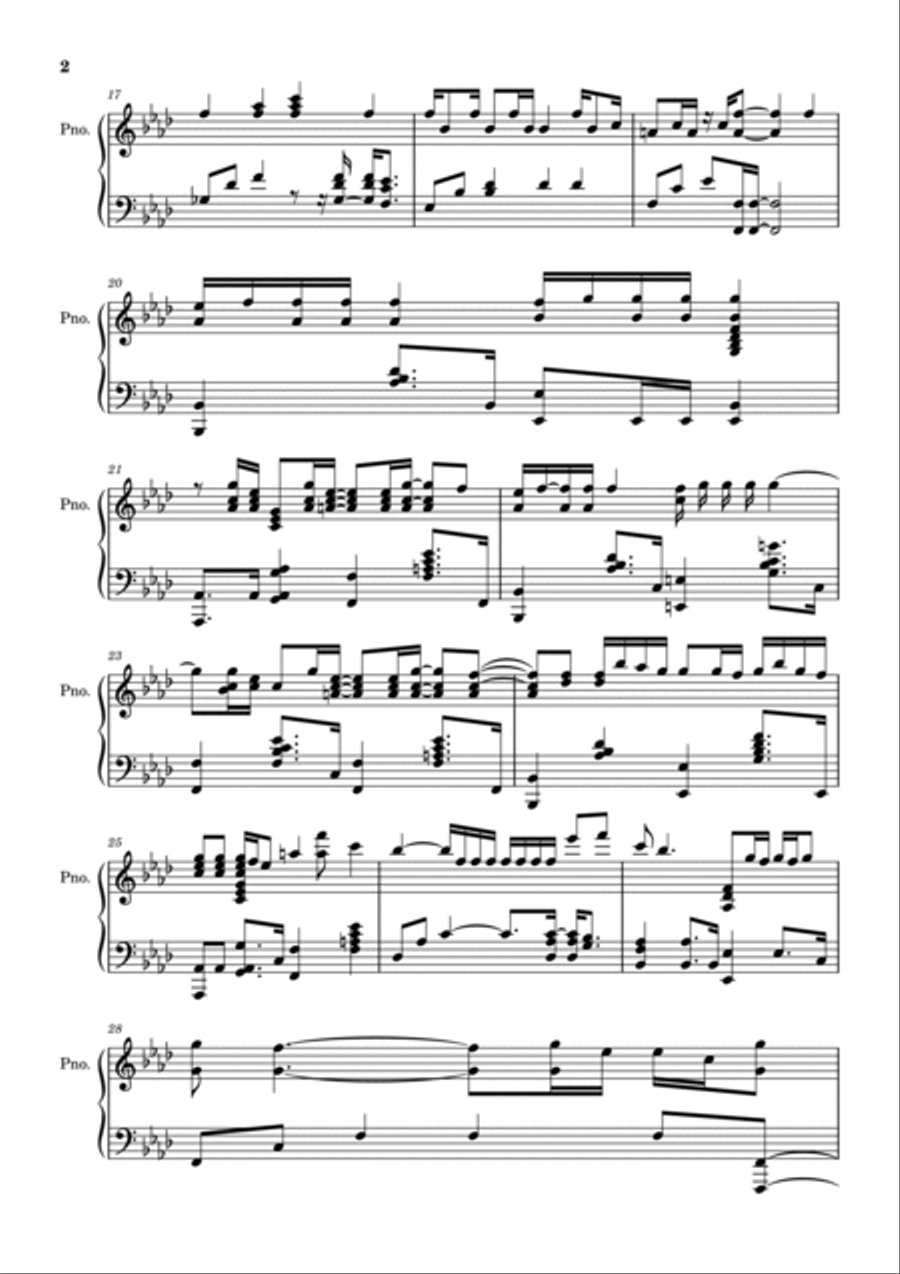 Doughnut Piano Solo scores gallery preview page 2