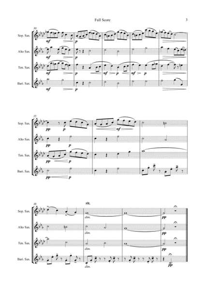 Poco Lento for Saxophone Quartet (SATB) image number null